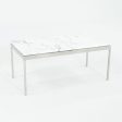 1980s Coffee Table, Model TA.35.36.72 by Nicos Zographos for Zographos Designs in Stainless and White Marble Fashion