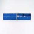 2000s USM Haller Blue C2A Credenza   Cabinet with 2x Pull-out Drawers Online