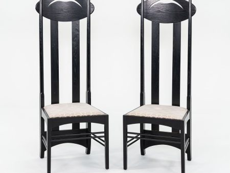 1980s Pair of Charles Rennie Mackintosh Argyle Chairs by Gordon International Sale