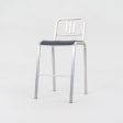 2022 New Nine-O Bar Stool by Ettore Sottsass for Emeco in Brushed Aluminum with Grey Seats 18x Available For Discount