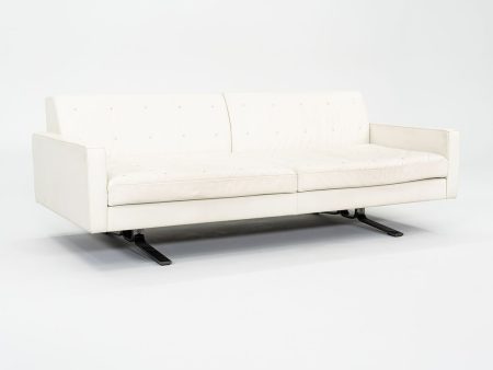 2013 Poltrona Frau Kennedee Two-Seater Sofa by Jean-Marie Massaud in White Leather 2X Available Discount