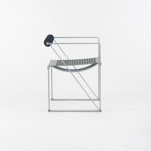 1980s Pair of Postmodern Mario Botta for Alias Seconda Chairs with Arms in Gray Hot on Sale