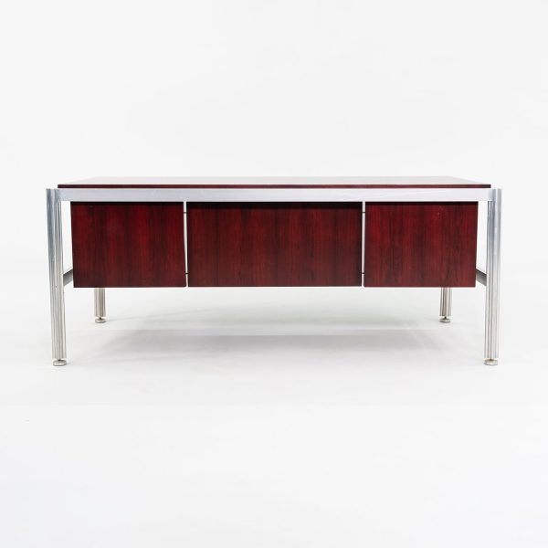 C. 1970 Rosewood Executive Desk by Georges Ciancimino for Mobilier International France Sale