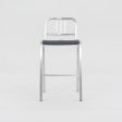 2022 Nine-O Bar Stool by Ettore Sottsass for Emeco in Brushed Aluminum with Grey Seat 21x Available Fashion