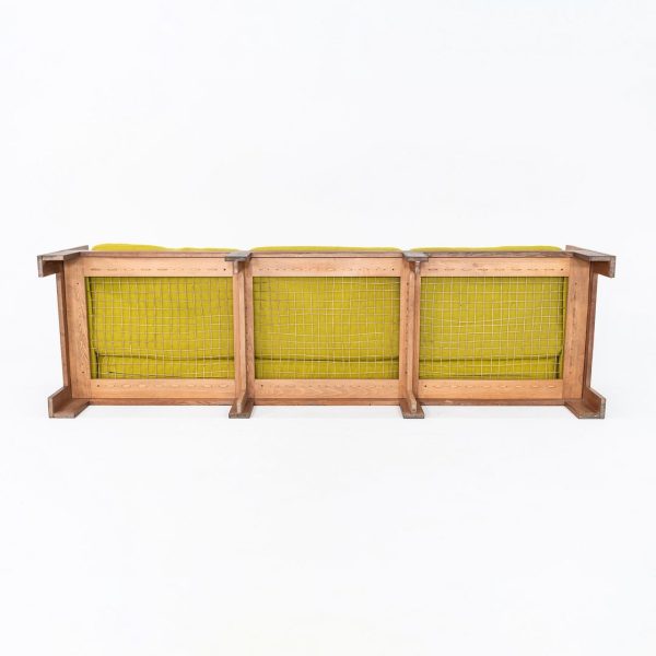 1975 Tage Poulsen Sofa w  Lime Green Fabric Cushions for CI Designs in Oak Cheap