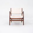 1960s Jens Risom Design U-430 Lounge Chair with Arms in Walnut and Fabric Hot on Sale