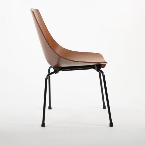 1950s Bentwood Dining Chairs by Carlo Ratti for Industria Legni Curvi Plywood, Teak, Steel, Paint Sale