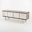 1960 Gerald Luss Rosewood & Metal Credenza Cabinet Once Attributed to Eames & IBM Pavilion Supply