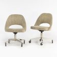 1974 Eero Saarinen for Knoll Rolling Executive Office Chairs Original Tan Fabric Sale