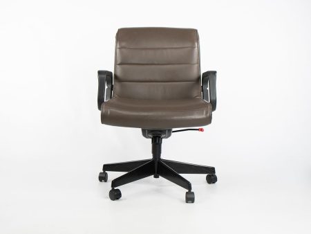 2006 Knoll Sapper Series Management Desk Chair by Richard Sapper for Knoll in Brown Leather Online