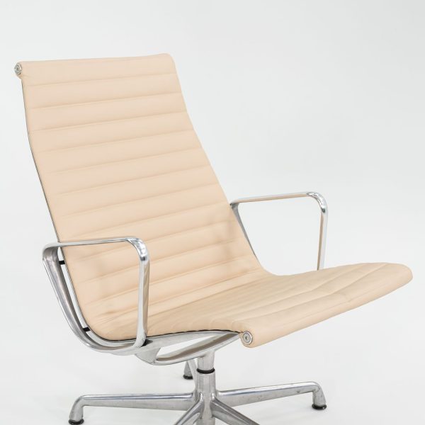 1996 Herman Miller Eames Aluminum Group Lounge Chair in Tan Leather on Sale