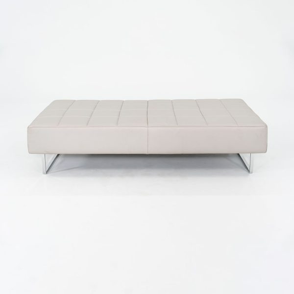 2013 Quadra Bench by Pierluigi Cerri and Alessandro Colombo for Poltrona Frau in Steel and Leather 4x Available For Discount