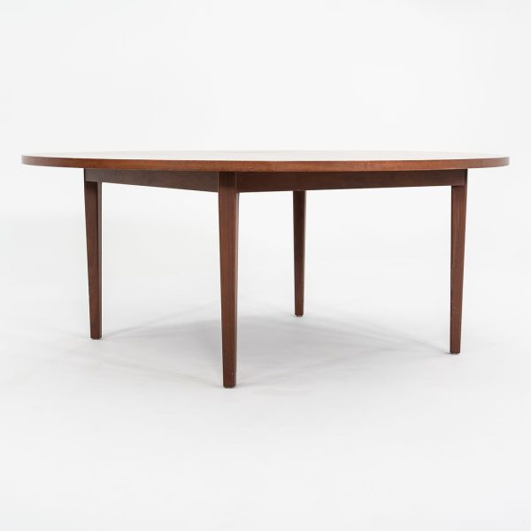 1960s Round American Modern Walnut Dining   Conference Table 72 inch Sale