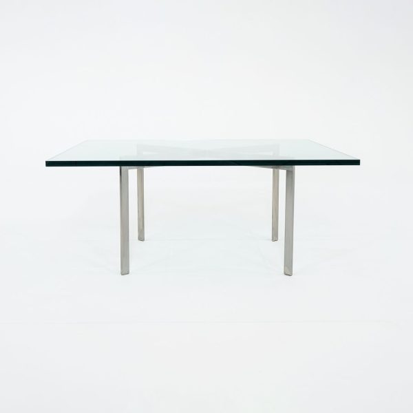 1960s Barcelona Coffee Table by Mies van der Rohe for Knoll & Treitel Gratz in Stainless and Glass 3x Available For Sale