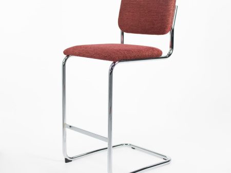 2021 Knoll Cesca Bar Stool with Upholstered Seat and Back, Model 51CH by Marcel Breuer Online