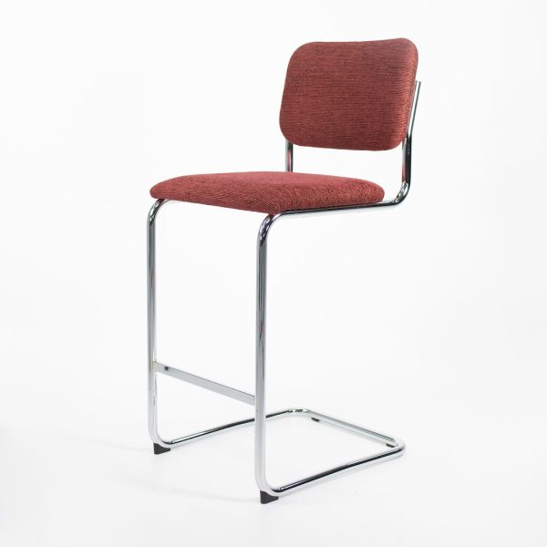 2021 Knoll Cesca Bar Stool with Upholstered Seat and Back, Model 51CH by Marcel Breuer Online