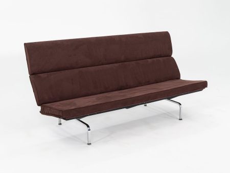 2006 Herman Miller Eames Sofa Compact with New Brown Fabric Upholstery Online now