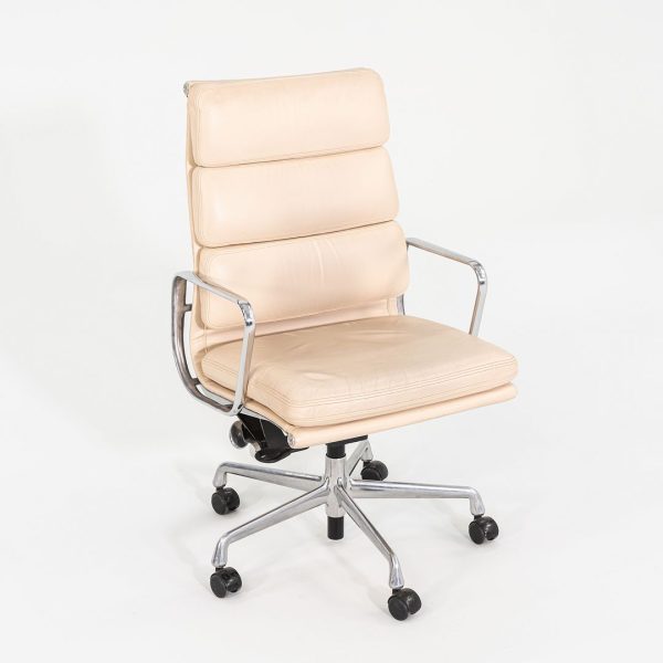 2010 Herman Miller Eames Soft Pad Executive Desk Chair in Wheat Leather with Pnuematic Base Hot on Sale