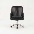 1990s Alpha Bucket Executive Chair by Nicos Zographos for Zographos Designs in Black Leather Sale