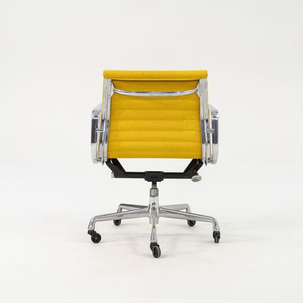 2010s Eames Aluminum Group Management Chair by Ray and Charles Eames for Herman Miller in Yellow Fabric Hot on Sale