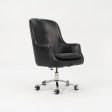 1990s Alpha Bucket Executive Chair by Nicos Zographos for Zographos Designs in Black Leather Sale