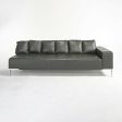 1999 Zanotta Alfa IGrey Leather Sectional Modular Sofa by Emaf Progetti 2x Avail Cheap