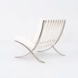 1960s Mies van der Rohe for Knoll Barcelona Lounge Chair in Sabrina White & Stainless Fully Restored Fashion