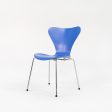 1996 Series 7 Dining Chair, Model 3107 by Arne Jacobsen for Fritz Hansen in Blue Painted Beech Wood Sets Available Online now