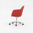 2016 Saiba Mid-Back Task Chair with Five-Star Base by Naoto Fukasawa for Geiger in Red Leather 6x Available For Sale