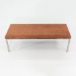 1969 Davis Allen and Gordon Bunshaft of SOM Bench in Polished Stainless Steel and Suede 20 x 48 Online Hot Sale