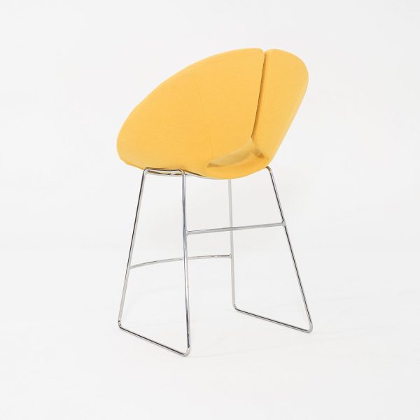 2005 Patrick Norguet for Artifort Apollo Counter Stool in Yellow Fabric 6x Available For Cheap