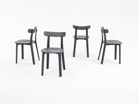 2019 Vitra All Plastic Dining Chairs by Jasper Morrison in Graphite Grey 16x Available Online now