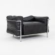 1970s Pair of Le Corbusier Jeanneret Perriand Cassina LC3 Club Lounge Chairs in Black Leather Discount