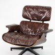 1956 Eames 670 & 671 Lounge Chair and Ottoman with Down-Filled Brown Leather Cushions and Brazilian Rosewood Online