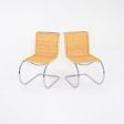 1970s Pair of Mies van der Rohe Thonet Attributed Cane MR10 Dining Chairs For Sale