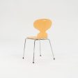 2005 Set of Four 3101 Side Chairs by Arne Jacobsen for Fritz Hansen in Maple and Chromed Steel Sale