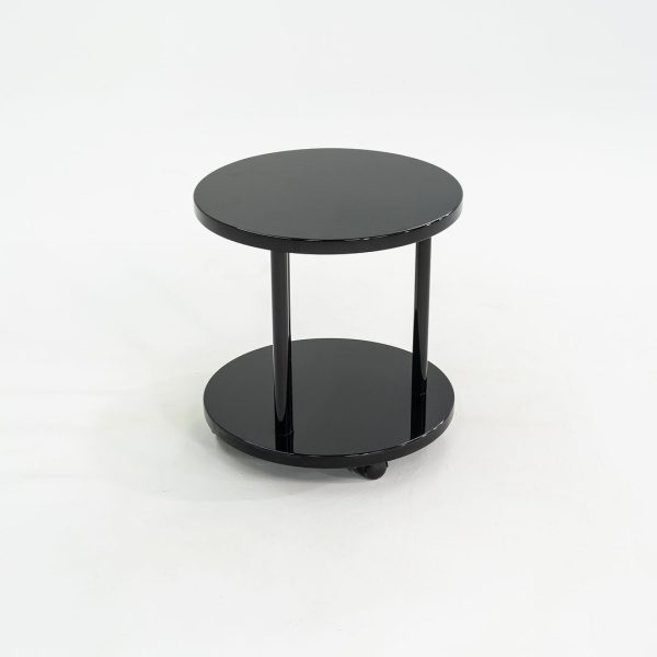 1980s Pace Collection Black Lacquered Occasional Table on Casters Sale