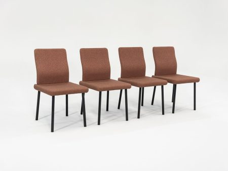 1986 Set of Four Mandarin Dining Chairs, Armless by Ettore Sottsass for Knoll in Fabric Hot on Sale