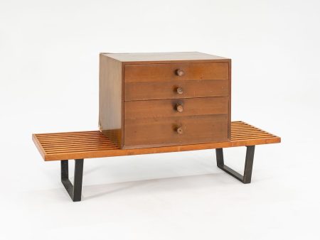 1954 BCS Four Drawer Cabinet, Model 4606 by George Nelson for Herman Miller in Walnut (without bench) Online now