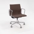 2010s Eames Aluminum Group Management Desk Chair by Ray and Charles Eames for Herman Miller in Brown Fabric For Sale