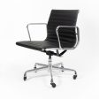 2010s Herman Miller Eames Aluminum Group Management Desk Chair Black Leather 6x Available Sale