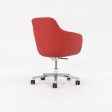 2016 Saiba Mid-Back Task Chair with Five-Star Base by Naoto Fukasawa for Geiger in Red Leather 6x Available For Sale