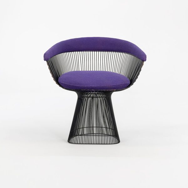 1960s Platner Arm Chair, Model 1725 by Warren Platner for Knoll with Bronzed Finish and Purple Fabric For Cheap