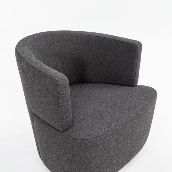 2013 Joel Swivel Lounge Chair by EOOS for Coalesse   Walter Knoll in Grey Felted Fabric 1x Available Online Sale