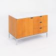 1981 Florence Knoll Two-Position Credenza   Cabinet in Oak and Marble on Sale