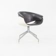 2004 Uwe Fischer for B&B Italia Sina Swivel Arm Dining   Desk Chairs in Black Leather 12+ Available on Sale