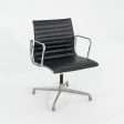 1970s Herman Miller Aluminum Management Side Chairs in Black Naugahyde 2x Available Hot on Sale