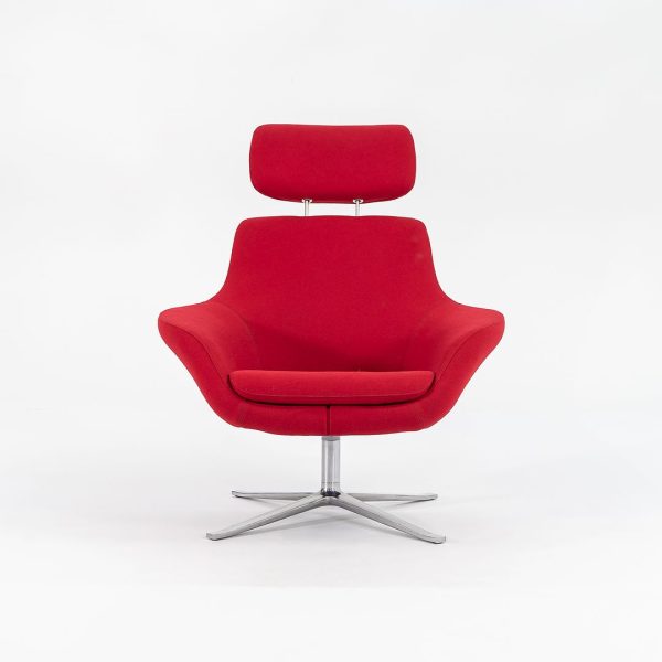 2013 Bob Swivel Chairs by Pearson Lloyd for Coalesse in Red Fabric 2x Available Online Sale