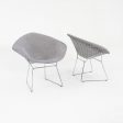 2010s Harry Bertoia for Knoll Small Diamond Lounge Chairs in Grey Fabric and Chrome 2x Available Online Hot Sale