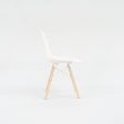 2018 DSW Side Chair with Dowel Base by Ray and Charles Eames for Herman Miller in White Plastic with Oak Base 5x Available Discount